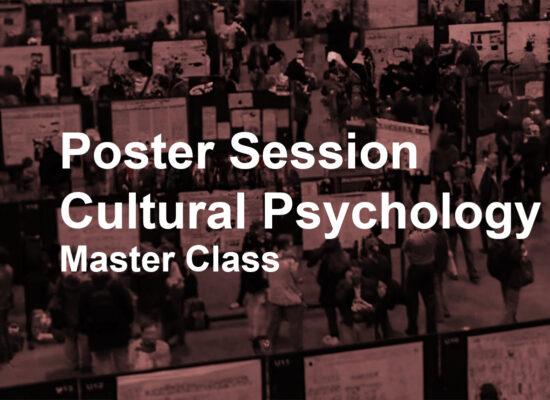 PSY | Poster Sessions Cultural Psychology Master Class July 18th 2024