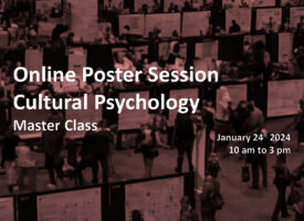 PSY | Online Poster Session – Cultural Psychology – Master Class – January 24th 2024